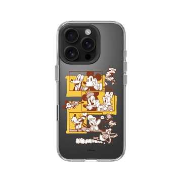 iPhone 16 Pro Clear Case（相機按鈕） 透明 - 迪士尼-米奇 Mickey - 朋友們的三連拍