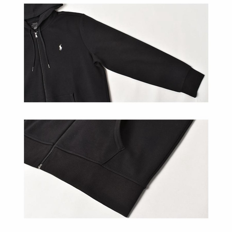 Polo Ralph Lauren 黒 M フード付きパーカー リラックスド フィット ロゴ フリース フーディ （パーカー
