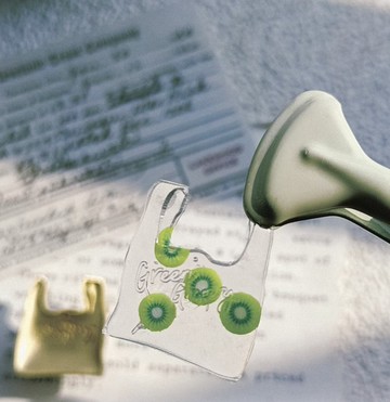 塑膠袋 夏の日差し 火漆封蠟印章 黃銅異形浮雕 DIY手帳素材