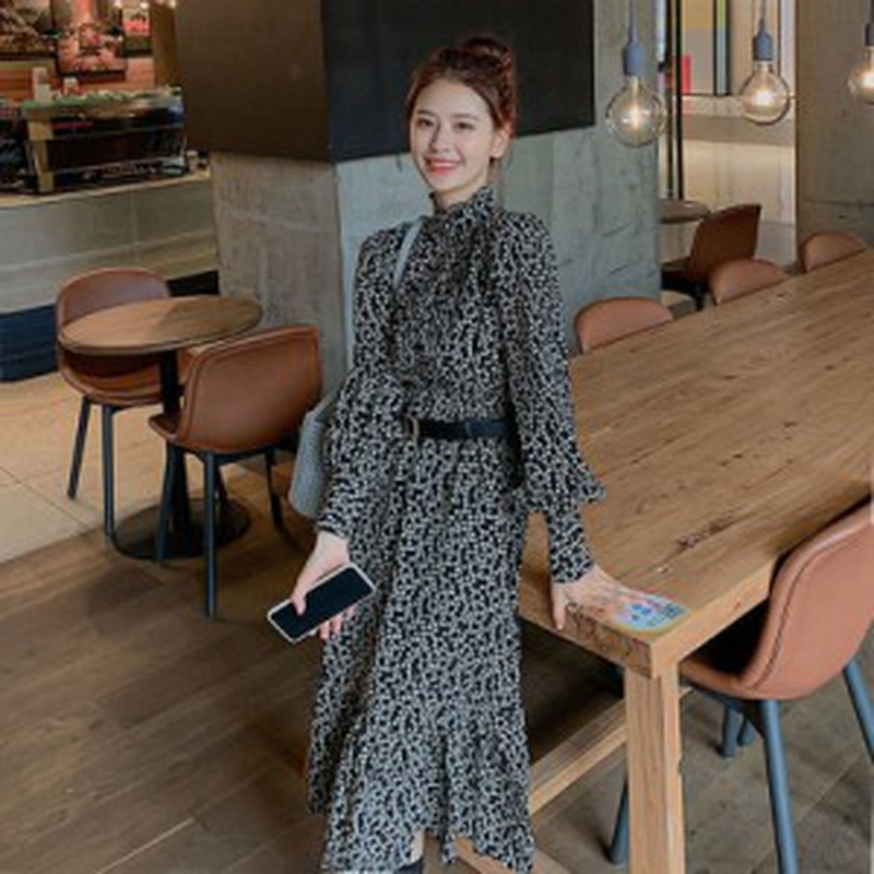 ワンピース レディース 40代 きれいめ マキシワンピース 秋冬 長袖ワンピース 花柄パフスリーブ Aラインスカート オシャレ大人韓国風 大 通販 Lineポイント最大1 0 Get Lineショッピング