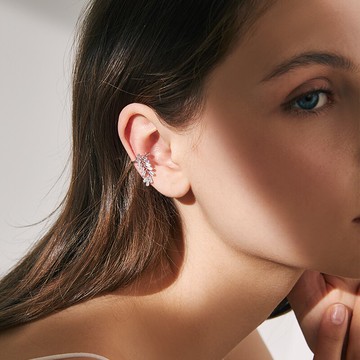 魚骨耳骨夾耳環一體式女新款潮個性簡約小耳墜秋天清新耳飾