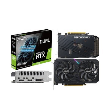 ASUS DUAL-RTX3050-8G-V2 顯示卡+華碩 雪原豹電競滑鼠墊
