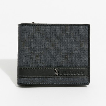 PLAYBOY - 短夾附零錢袋  Mbition系列 - 深藍色