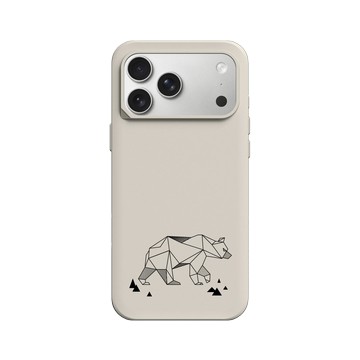 iPhone 17 Pro Max SolidX 貝殼灰 - Animal Silhouette / 動物剪影 - 動物幾何-北極熊