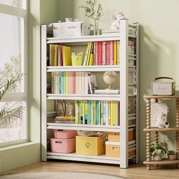 免運/開立發票 鋼制書架置物架家用兒童鐵藝多層落地收納架客廳臥室便捷儲物架子 最低價 快速出貨