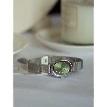 縱里 橢圓形小表盤手表女簡約小眾輕奢ins設計高級感百搭復古精致