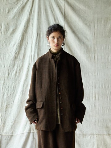 復古文青 / 羊毛混紡毛外套 / 休閒上衣