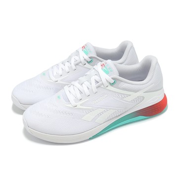 Reebok 訓練鞋 Nano X5 女鞋 白 藍 紅 雙密度 緩衝 穩定 多功能 運動鞋 100238428
