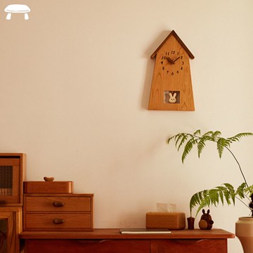【良品舎】全館免運 開發票 保售後 掛鐘 兒童房掛鐘房子時鐘可愛兔子日系小清新趣味時尚北歐免打孔靜音