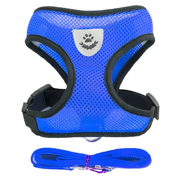 喵汪森林 狗狗背心式牽引繩 藍色  S(胸圍28~38cm)  1個