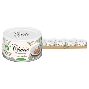 Cherie 法麗 微湯汁室內貓排毛配方 貓罐 鮪魚佐蟹肉 富含Omega3和Omega6 含果寡糖和牛磺酸 無穀類成分  80g  24罐