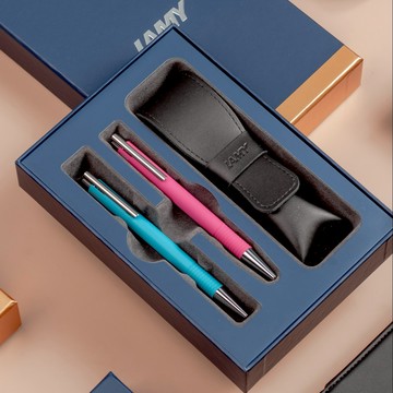 【LAMY】 雙入筆套禮盒 (雙入原子筆) / LOGO 連環系列 -  多彩 - 官方直營旗艦館