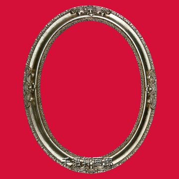 歐式橢圓形畫框裝裱外框7寸10 16 20寸大畫框復古做舊銀色油畫框