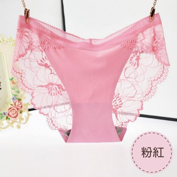 冰絲柔花低腰內褲(粉紅 女F)