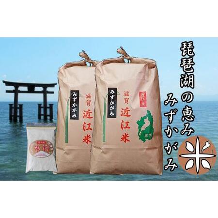 ふるさと納税 令和5年産 みずかがみ 10kg 全3回 近江米 新米 みずかがみ 米粉 200g付（竜王町 みずかがみ） 滋賀県竜王町