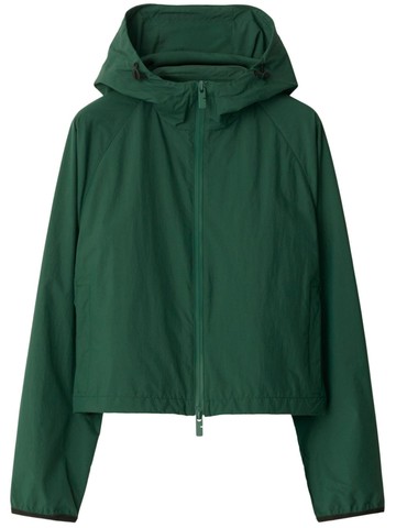 Burberry - classic-hood zip-up jacket - women - Polyamide - M - Green