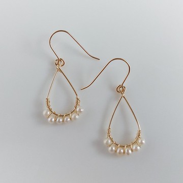 14kgf美國注金 天然珍珠耳環 | 手作客製 手鍊 項鍊 耳飾 飾品