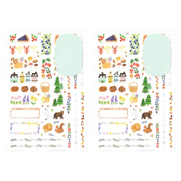 日本 MIDORI Yuru Log貼紙 2張 手帳裝飾貼紙  北歐