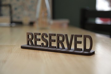 Reserved Table Sign, Wooden Rustic Board, 餐廳裝飾, Wood Reserved Sign