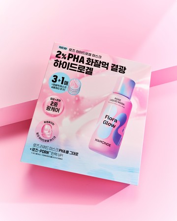 Mamonde Flora Glow Rose Hydrogel Mask Sheet 3ea Set (+1ea)