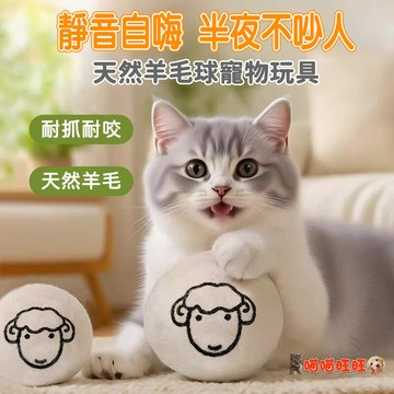 【喵喵旺旺L066台灣發貨】羊毛球玩具 5CM羊毛球 靜音貓玩具 耐啃咬 寵物球 寵物玩具 貓玩具 逗貓玩具球 逗貓互動