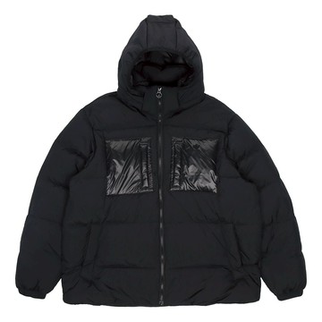 adidas originals Solid Color hooded down Jacket Black