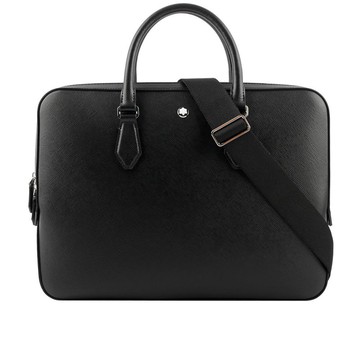 MONT BLANC Sartorial 匠心系列薄款二用公事包(黑色)