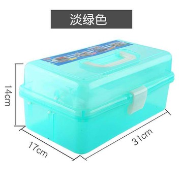 新品手提式家用收納盒折疊多層化妝品收納箱多功能塑料透明環保工