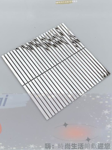 長條形金屬不銹鋼馬賽克背景墻貼 酒店客廳衛生間防水亮面墻磚輕