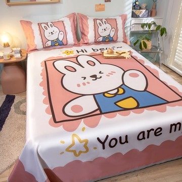 冰絲涼席三件套1.8m床家用可折疊水洗夏季學生卡通宿舍單人草席子