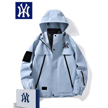 奧萊男款三合一沖鋒衣加絨內膽可拆卸羽絨服潮牌秋冬寬松夾克外套