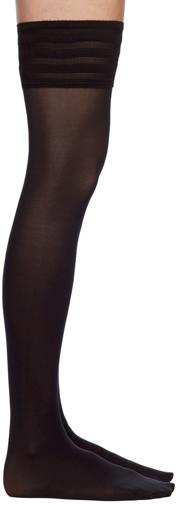 Wolford 黑色 Velvet De Luxe 50 Stay-Up 长筒袜