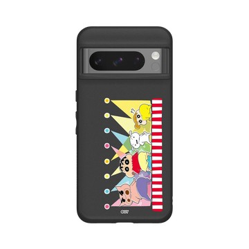Pixel 8 Pro SolidSuit 黑 - 蠟筆小新 Crayon Shinchan - 肥嘟嘟左衛門齊跳舞