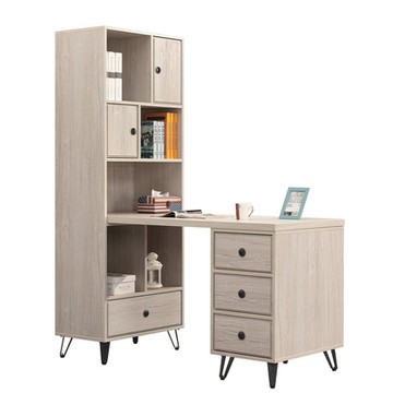 唯熙傢俱-賽爾坎碳香白橡2尺書桌櫃