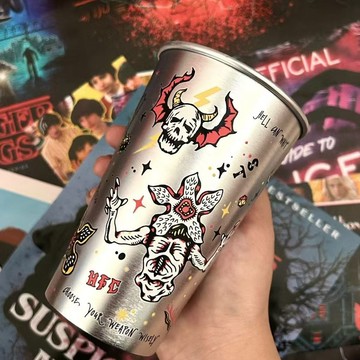 免運🔥本土發貨怪奇物語防摔冷變色聯名周邊鋁製變色水杯食品級遇冷變色