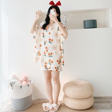 雙層紗布純棉孕婦開衫睡衣女加肥大碼短袖寬松胖MM產后哺乳月子服