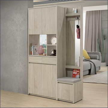 4尺隔間鞋櫃(二件式)玄關櫃 雙面櫃 組合鞋櫃【163A38403】Leader傢居館163-L773 +L777