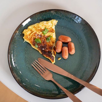 芬蘭設計餐廚/釉彩餐盤/綠/19cm/26cm