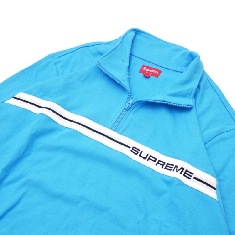 Supreme half zip shop warm up light blue