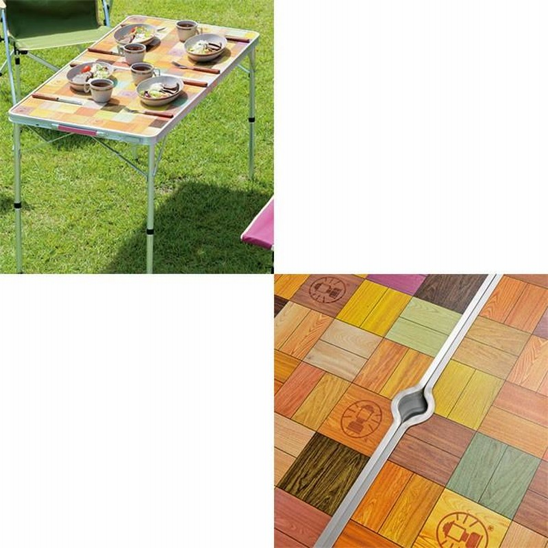 コールマン リビングテーブル 120 ナチュラルモザイク 新品未使用 コールマン(Coleman) アウトドアテーブル 120cm ナチュラルモザイク