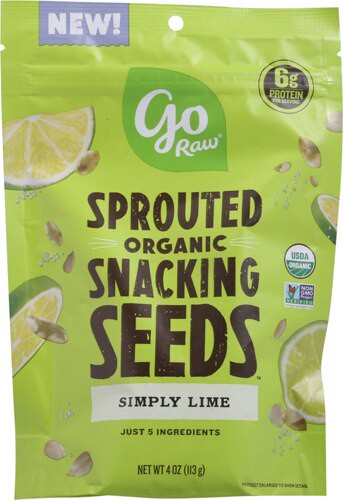 Go Raw Organic Sprouted Snacking Seeds Simply Lime 4 oz