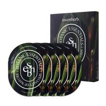essenHERB Tea Tree Relief Cotton Mask 5ea