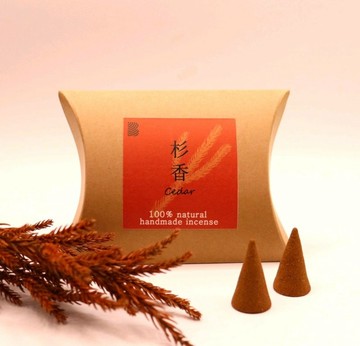 【天然素材】杉之線香 100%natural incense☆錐形香 10 支入☆