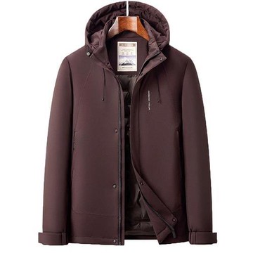 【米蘭精品】現貨+預購 頂級真羽絨外套90%鴨絨羽絨衣秋冬外套上衣大碼休閒男裝-可卸連帽商務2色74mt81