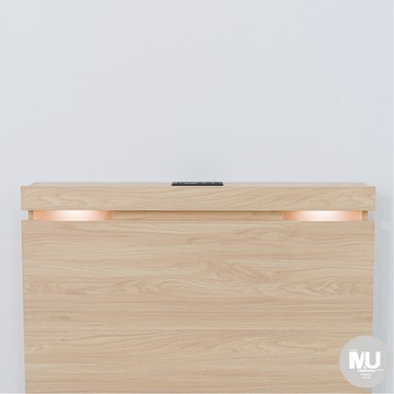 【 沐家具 mufurniture 】Livia 楓木 3.5尺USB夜燈床頭片/臥室/台灣製造/雙人加大