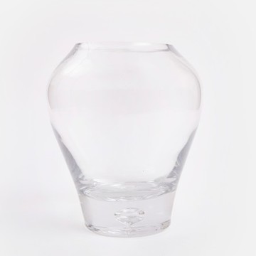 奧可利造型透明玻璃花器19.5cm