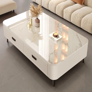 茶几 邊桌 巖板茶幾新款客廳家用輕奢高級感簡約小桌子網紅小戶型茶幾桌S0128公司貨