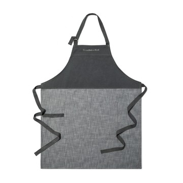 KitchenAid 美國 純棉平口雙袋圍裙(醇厚芝麻) / 廚房圍裙 料理圍裙 烘焙圍裙
