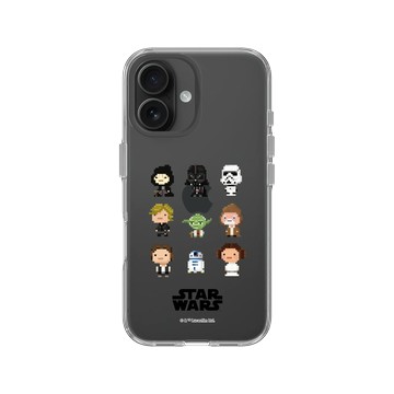 iPhone 16 Clear 透明 - 迪士尼-星際大戰 Star Wars - 星際大戰 – Q版角色混合
