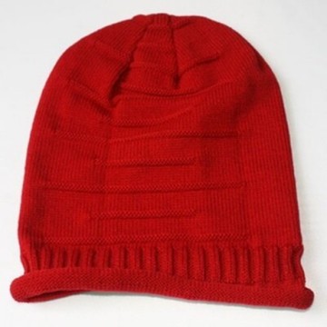 [米蘭精品] 針織毛線帽男帽子-韓版褶皺嘻哈街舞風保暖防寒情人節生日禮物首選73if9